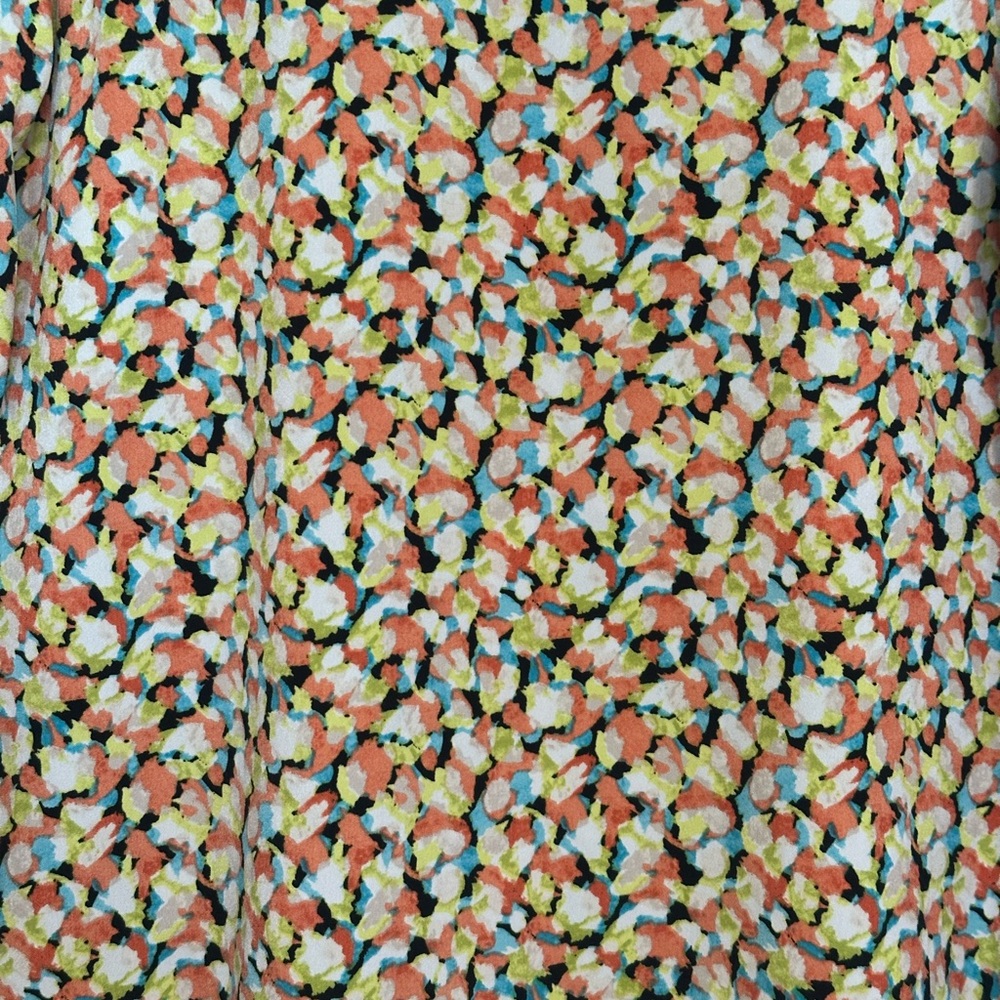 Kasper Multicolor Abstract Floral Bell Sleeve Blouse NWOT • Statement • Size S - Picture 5 of 9
